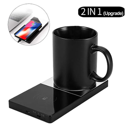 2 in 1 Mug Warmer and Wireless Charger